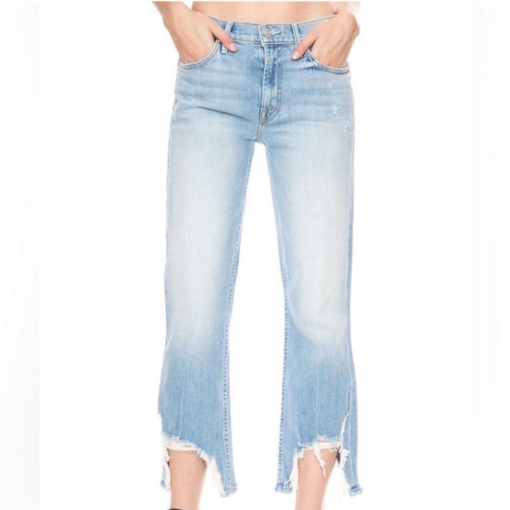 MOTHER Light Blue Ankle & Cropped Jeans